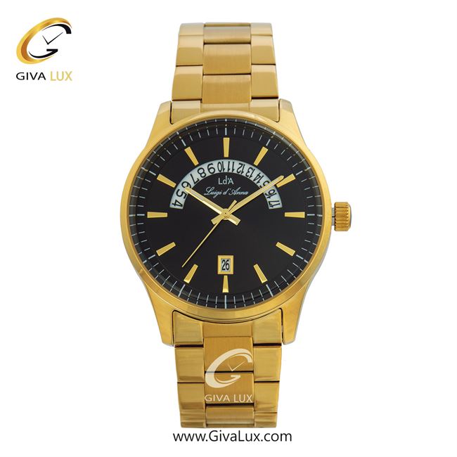 ساعت مچی اورجینال مردانه LdA طلایی | طلایی| مشکی| کد رفرنس 2397